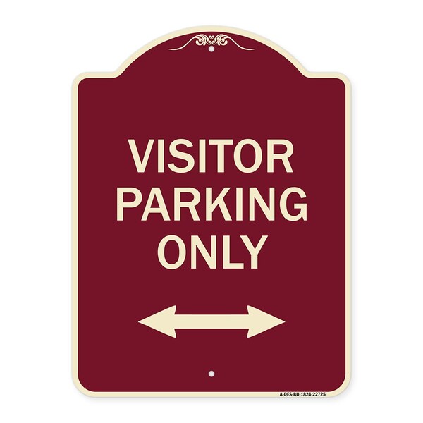 Visitor Parking Visitor Parking Heavy-Gauge Aluminum Architectural Sign, 24" x 18", BU-1824-22725